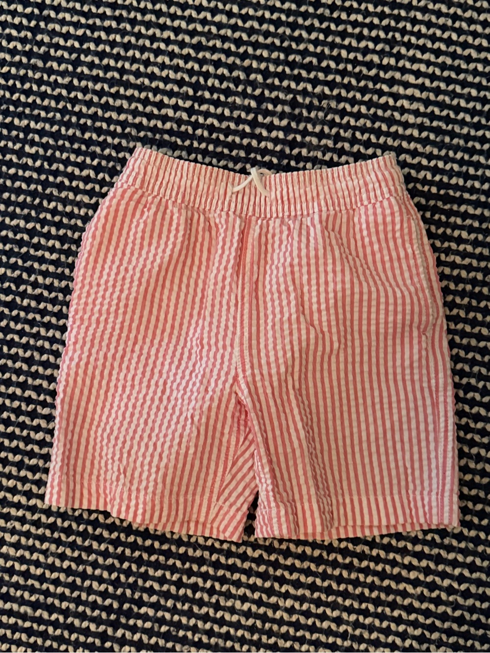 Crewcuts Pink and White Striped Seersucker Shorts
